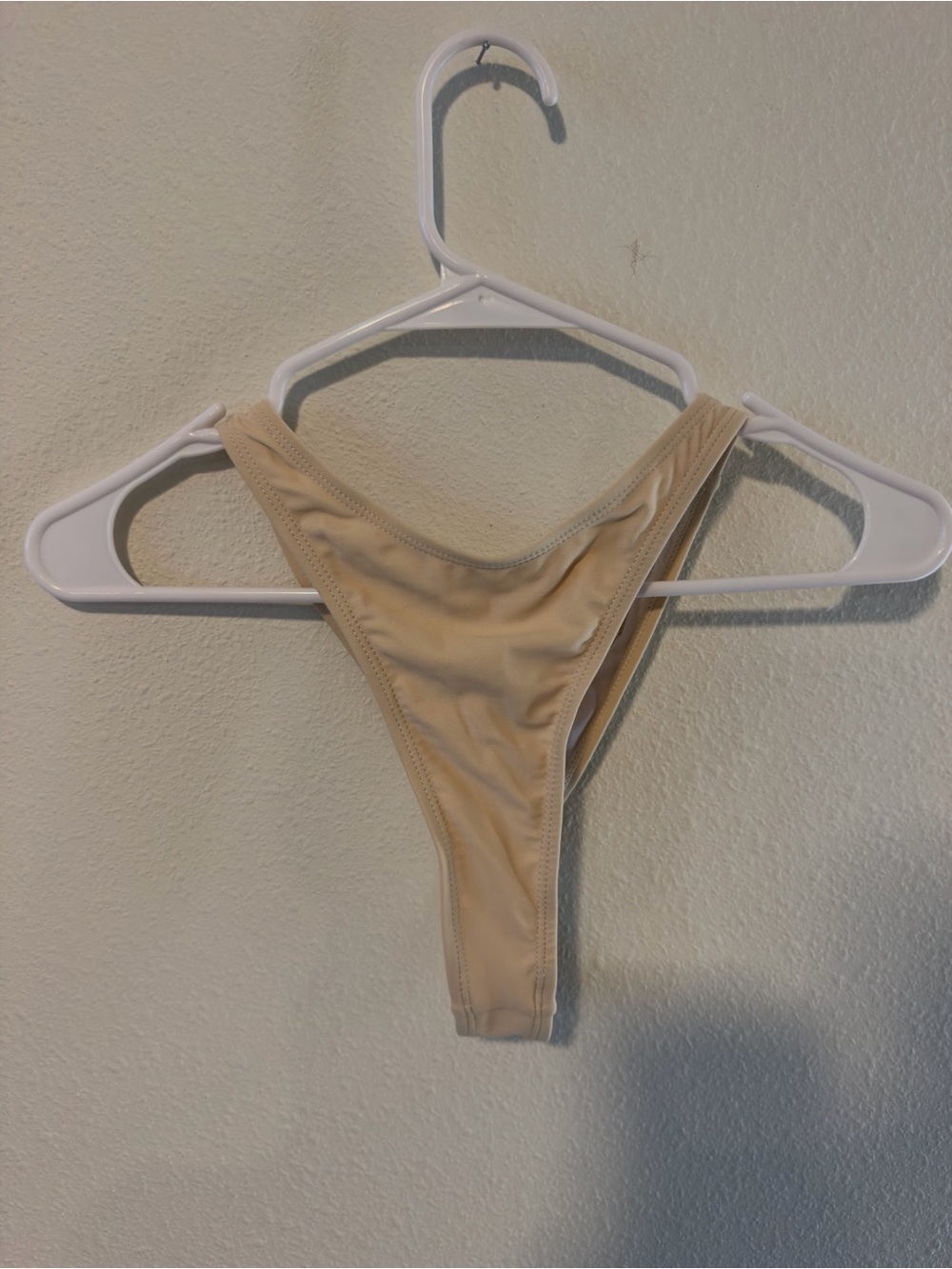 Beige High-Cut Bikini Bottom